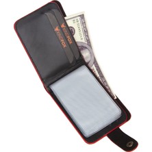 Kindfox %100 Gerçek Dana Derisi | Para Bölmeli Unisex Kartlık | Cüzdan | Çıt Çıtlı