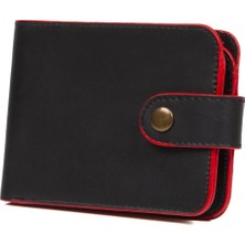 Kindfox %100 Gerçek Dana Derisi | Para Bölmeli Unisex Kartlık | Cüzdan | Çıt Çıtlı