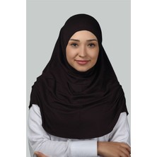 Altobeh Hazır Türban Büzgülü Pileli Pratik Eşarp Tesettür Hijab - Namaz Örtüsü - Koyu Kahverengi