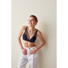 Penti Lacivert Dreamy Push Up Sütyen Dikişsiz Rahatlık ve Nefes Alabilir Yapı ile Konforlu
