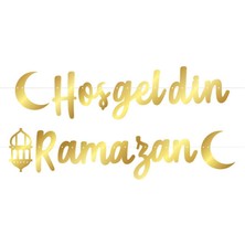 Alya Süs Flama Hoşgeldin Ramazan Metalize Altın Set 1 Adet