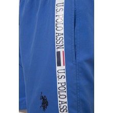 U.S. Polo Assn. Erkek Saks Mavi Orta Boy Deniz Şortu 22001