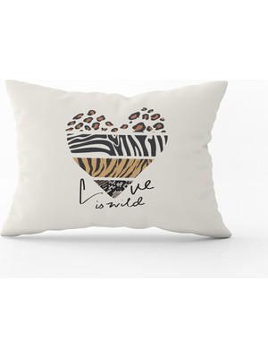 Cango Home Kahverengi Siyah Modern Leopar Zebra Desenli Dijital Baskı Kırlent Yastık Kılıfı - CGH382-3550 Çift Tarafı Baskılı