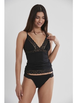 Pierre Cardin 310 Kadın Dantelli Penye Kaşkorse Atlet Külot Takım