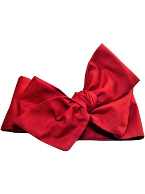 Özge Başaran Kız Çocuk Kırmızı Siyah Miki Mause Figürlü  Pileli Salopet Bandana Çorap Set 24-36 Ay