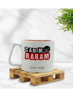 BK Kişiye Özel Canım Babam Tasarımlı Middle Beyaz Kupa Bardak Model 5