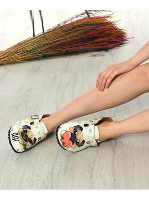 Azizsahinshoes 6298 Aşık Köpekler Sabo Terlik