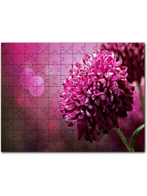 Cakapuzzle Lila Rengi Çiçek Yakın Çekim Flu Arkaplan 120 Parça Puzzle Yapboz Mdf (Ahşap)