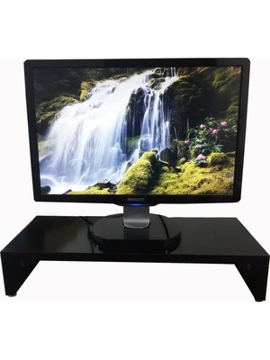 Lovi 20 cm Yükseklikte Siyah  Monitör Stand Ekran Yükseltici 40 x 20 cm