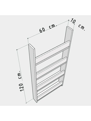 Missia Mobilya Velletri 120 cm Montessori Kitaplık