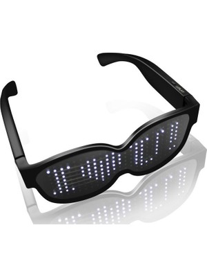 Doppler Smart LED Glasses Yeşil LED Işıklı Parti Gözlüğü Kablosuz Eğlence Parti