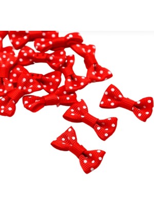 Yumuşak Keçe Grogren Puantyeli Fiyonk 50 Adet