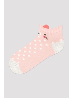 Penti Çok Renkli Kız Çocuk Animals 3lü Patik Çorap