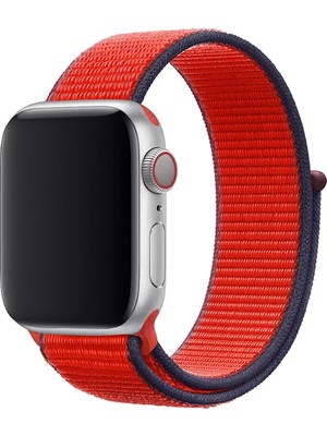 Mi7a Apple Watch Seri 7 6 5 4 3 2 Se 38MM / 40MM / 41MM Uyumlu Spor Loop Dokuma Hasır Kordon