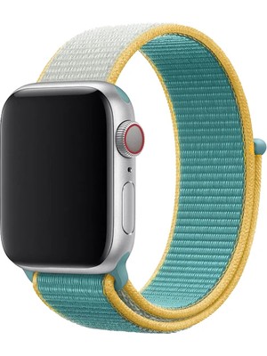 Mi7a Apple Watch Seri 7 6 5 4 3 2 Se 38MM / 40MM / 41MM Uyumlu Spor Loop Dokuma Hasır Kordon