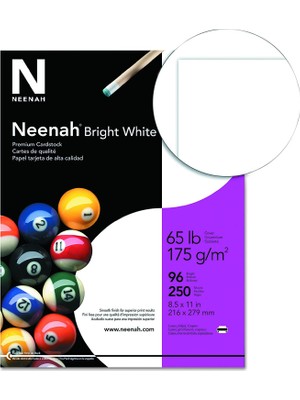 Charge Neenah Premium Kart Stoğu 85 x 11 65 LB176 Gsm Parlak Beyaz