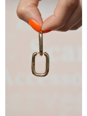 Sacce Scarves&Accessories Bombeli Oval Halka Küpe