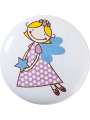 Eym Porselen Düğme Bebek Çocuk Odası Dolap Çekmece Kulp Peri