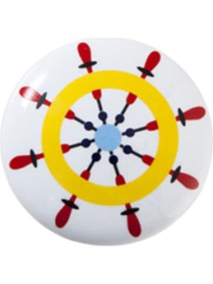 Eym Porselen Düğme Bebek Çocuk Odası Dolap Çekmece Kulp Gemici Dümeni