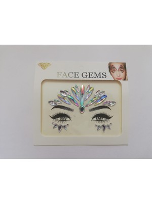 Enhavalı Kendinden Yapışkanlı Yüz Taşı Sticker Face Gems MODEL10