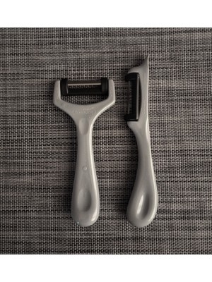 Solingen Simli Yan ve Düz Soyacak 2'li Gri