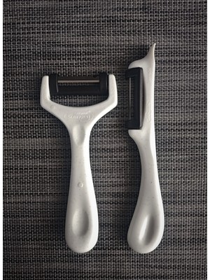 Solingen Simli Yan ve Düz Soyacak 2'li Beyaz