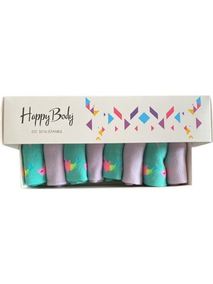 Happy Body (ART.23325) Bayan Sneaker Neon Color Penye 8li Ekonomik Paket Özel Kutulu