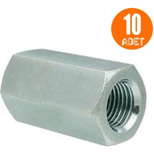 10 Adet Uzun Metrik Altı Köşe Uzatma Somunu M10X40