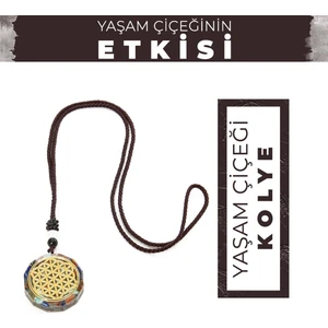 Zeynep Büyükbay Yaşam Çiçeği Organit Çakra Doğal Taş Kolye