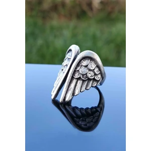 Trend Collection Kadın Antik Gümüş Kaplama Melek Kanat Yüzük