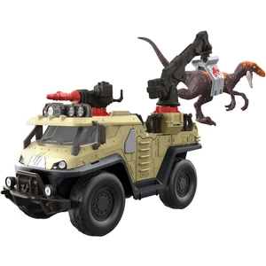 Jurassic World Sakinleştirici, Pençeli Vinç, Dönen Tekerlekler, 2 Ayrılabilir Parça, 1 Dinozor Figürü ile Dominion Dinozorlarla Mücadele Kamyonu Gwd66