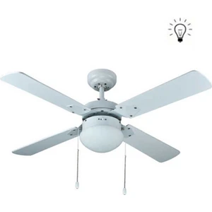 Taflan 4 Kanatlı Lambalı Tvan Vantilatörü L42015 Beyaz