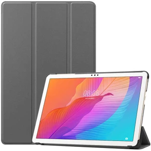 Huawei Mate Pad T10 Htstore Zore Smart Cover Standlı 1-1 Kılıf-Gri
