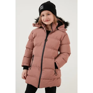 Yakası Suni Kürklü Peluş Astarlı Çıkarılabilir Kapüşonlu Dar Kesim Kışlık Mont Kız Çocuk MONT 5760002