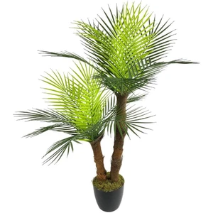 Yapay Ağaç 2 Dal 100CM Areka Palmiye Ağacı Areka 2katlı Salon Çiçeği Yapay Çiçek