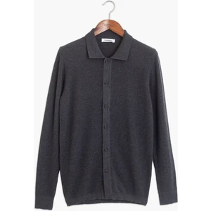 Pamuk-Bambu Antrasit Triko Gömlek