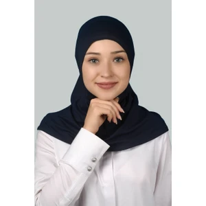 Hazır Türban Pratik Eşarp Tesettür Hijab - Namaz Örtüsü - Lacivert