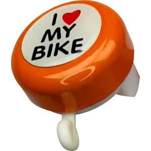 I Love My Bike Metal Sağlam Bisiklet Zili Turuncu