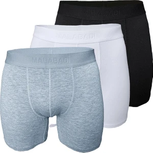 Erkek 3 Lü Modal Uzun Boxer M3010