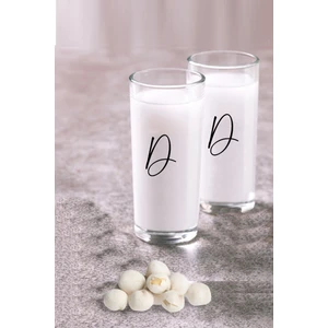 D Harfli Ikili Rakı Bardağı Makinede 70 Derecede Bile Çıkmayan