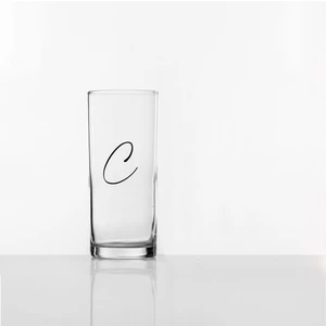 C Harfli Yazılı Çıkmayan Baskılı Rakı Bardağı Kadehi