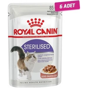 6 Adet - Royal Canin Sterilised Gravy Pouch Kedi Maması 85 gr