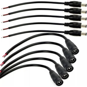 Dc Adaptör Jak Set 5 Takım Erkek Dişi Kaliteli 2.1 mm