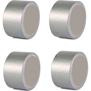 Bant Evi Tamir Bandı Gri 4 Adet 5cmx10mt Lif Takviyeli Genel Amaçlı Güçlü Tamir Bantı Duct Tape Sızdırmaz Güçlü Çok Amaçlı Çatı Boru İzolasyon Bandı