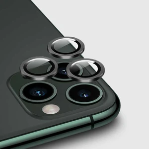 HTStore Apple iPhone 12 Pro Max Cl-02 Kamera Lens Koruyucu-Gri