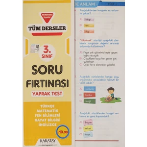 Karatay Yayınları 3. Sınıf Tüm Dersler Yaprak Test