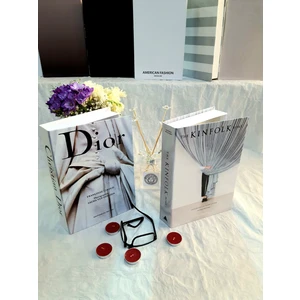 Lovely Book & Book Dekoratif Kitap Kutu Dior&kinfolk 2'li Set Kitap Kutu Set