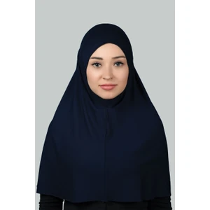 Hazır Türban Pratik Eşarp Tesettür Hijab - Namaz Örtüsü (Xl) - Lacivert