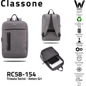 Triesta Serisi, RC58-154 Recycled kumaş , 15.6 inch Uyumlu Macbook, Laptop , Notebook Sırt Çantası