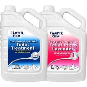 Camper Chem Karavan Tekne Tuvalet Kimyasalı-Camper Chem Atık Parçalayıcı, Koku Giderici Sifon Kimyasalı 2'li Set